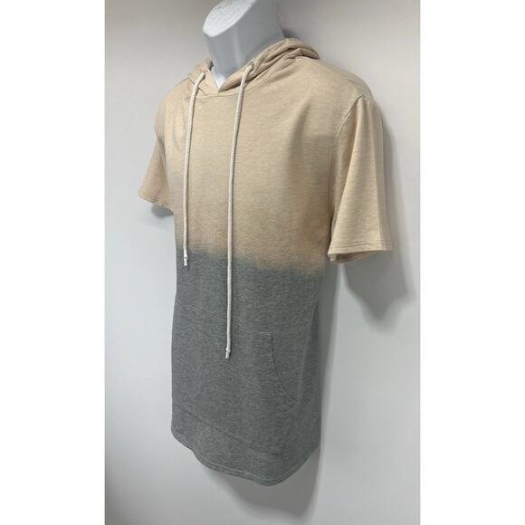 Carbon Mens Short Sleeve Sweatshirt Size S Small Hoodie Colorblock Excellent - Picture 3 of 7